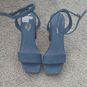 Marc Fisher Denim Blue Heels